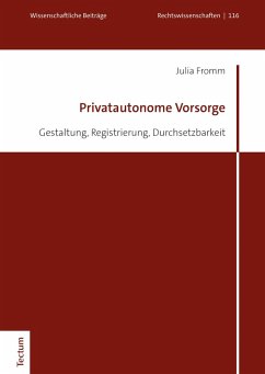 Privatautonome Vorsorge (eBook, PDF) - Fromm, Julia