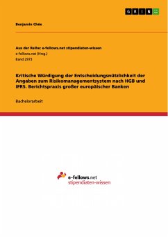 Kritische Würdigung der Entscheidungsnützlichkeit der Angaben zum Risikomanagementsystem nach HGB und IFRS. Berichtspraxis großer europäischer Banken (eBook, PDF)