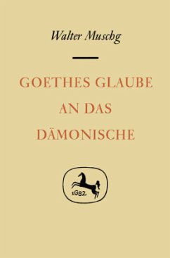 Cover Goethes Glaube an das Dämonische; .