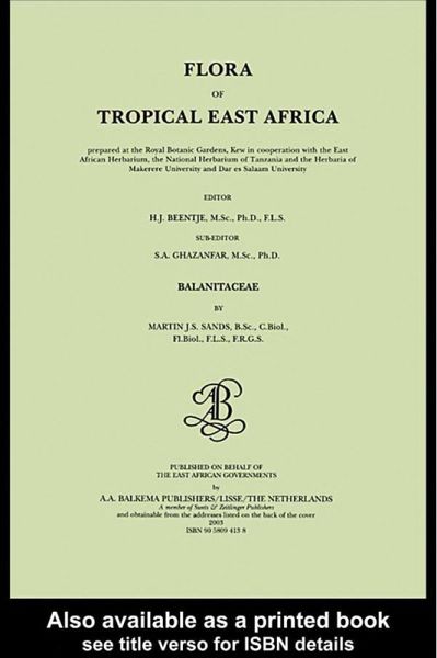 Flora of tropical East Africa - Balanitaceae (2003) (eBook, PDF)