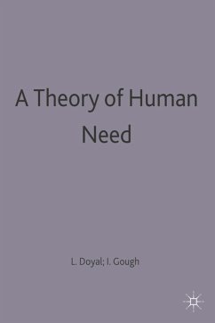 A Theory of Human Need (eBook, PDF) - Doyal, Len; Gough, Ian