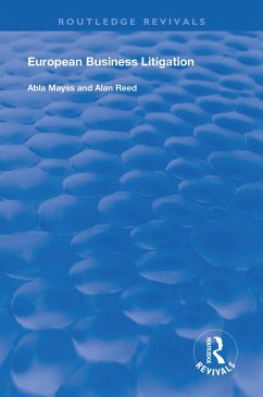Cover European Business Litigation (eBook, ePUB)