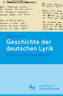 Geschichte der deutschen Lyrik. (eBook, PDF) - Burdorf, Dieter