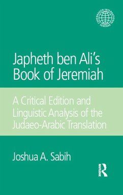 Japheth ben Ali's Book of Jeremiah (eBook, PDF) - Sabih, Joshua A.