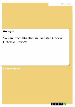 Cover Volkswirtschaftslehre im Transfer. Oberoi Hotels & Resorts (eBook, PDF)