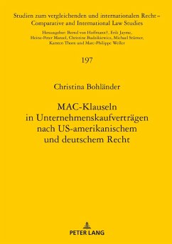 MAC-Klauseln in Unternehmenskaufvertraegen nach US-amerikanischem und deutschem Recht (eBook, ePUB) - Christina Bohlander, Bohlander