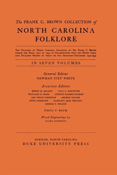 Cover Frank C. Brown Collection of NC Folklore (eBook, PDF)