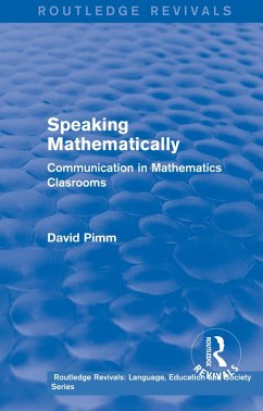 Routledge Revivals: Speaking Mathematically (1987) (eBook, ePUB) - Pimm, David