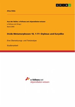 Ovids Metamorphosen 10, 1-77: Orpheus und Eurydike (eBook, ePUB)