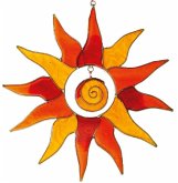 Suncatcher Sonne mit Spirale rot/orange 25 cm
