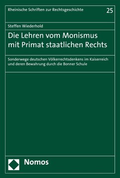 Die Lehren vom Monismus mit Primat staatlichen Rechts (eBook, PDF) - Wiederhold, Steffen