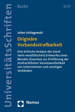Originäre Verbandsstrafbarkeit (eBook, PDF) - Schlagowski, Julien