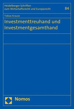 Investmenttreuhand und Investmentgesamthand (eBook, PDF) - Krause, Tobias
