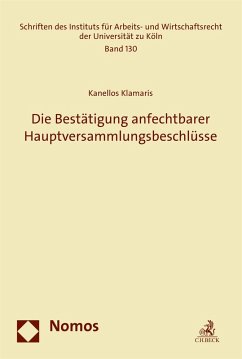 Cover Die Bestätigung anfechtbarer Hauptversammlungsbeschlüsse (eBook, PDF)