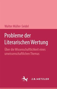 Cover Probleme der Literarischen Wertung (eBook, PDF)