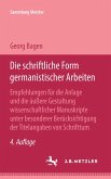 Die schriftliche Form germanistischer Arbeiten (eBook, PDF)