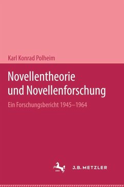 Cover Novellentheorie und Novellenforschung (eBook, PDF)