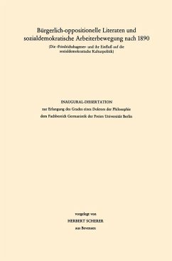 Bürgerlich-oppositionelle Literaten und sozialdemokratische Arbeiterbewegung nach 1890 (eBook, PDF) - Scherer, Herbert