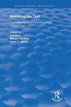 Cover Ma(r)king the Text (eBook, PDF)