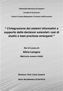 Cover L'integrazione dei sistemi informativi a supporto delle decisioni aziendali (eBook, PDF)