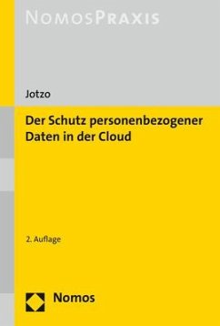Der Schutz personenbezogener Daten in der Cloud - Jotzo, Florian