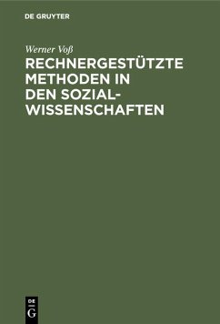 Cover Rechnergestützte Methoden in den Sozialwissenschaften (eBook, PDF)