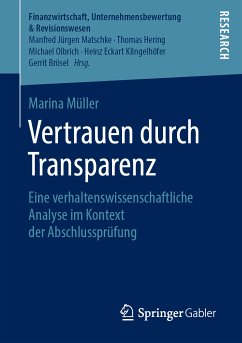 Vertrauen durch Transparenz (eBook, PDF) - Müller, Marina