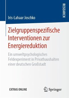Zielgruppenspezifische Interventionen zur Energiereduktion - Joschko, Iris-Lahaar