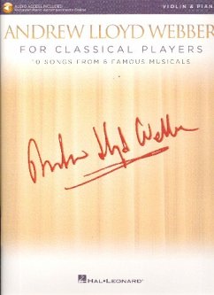 Andrew Lloyd Webber for Classical Players: Violin Book with Online Recorded Accompaniment