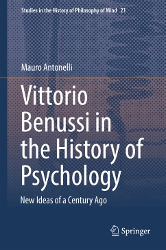 Vittorio Benussi in the History of Psychology (eBook, PDF) - Antonelli, Mauro