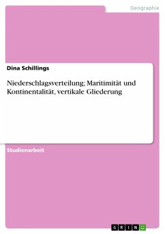 Cover Niederschlagsverteilung; Maritimität und Kontinentalität, vertikale Gliederung (eBook, ePUB)
