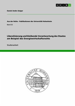Liberalisierung und bleibende Verantwortung des Staates am Beispiel des Energiewirtschaftsrechts (eBook, ePUB) - Geiger, Daniel Andre