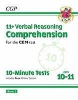 11+ CEM 10-Minute Tests: Comprehension - Ages 10-11 Book 2 (with Online Edition) - Cgp Books