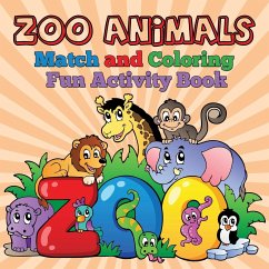 Zoo Animals - Match and Coloring Fun Activity Book - Baby