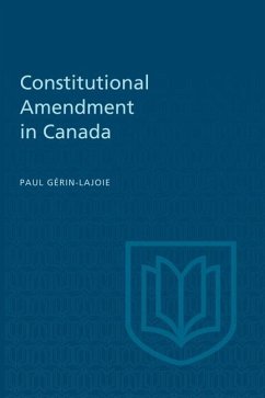 Cover Constitutional Amendment in Canada (eBook, PDF)