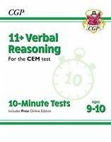 11+ CEM 10-Minute Tests: Verbal Reasoning - Ages 9-10 (with Online Edition) - CGP Books