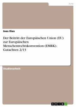 Der Beitritt der Europäischen Union (EU) zur Europäischen Menschenrechtskonvention (EMRK). Gutachten 2/13 (eBook, PDF) - Ilies, Ines