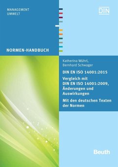 Cover DIN EN ISO 14001:2015 - Vergleich mit DIN EN ISO 14001:2009, Änderungen und Auswirkungen - Mit den deutschen Texten der Normen (eBook, PDF)