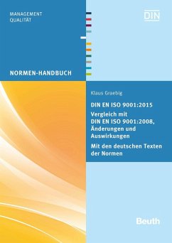 Cover DIN EN ISO 9001:2015 - Vergleich mit DIN EN ISO 9001:2008, Änderungen und Auswirkungen - Mit den deutschen Texten der Normen (eBook, PDF)