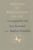 Zur Literatur der Restaurationsepoche 1815-1848 (eBook, PDF)