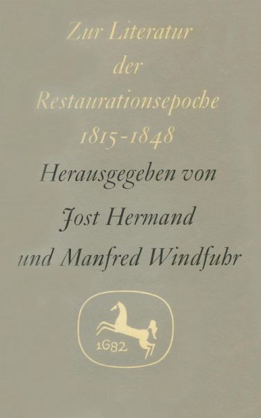 Zur Literatur der Restaurationsepoche 1815-1848 (eBook, PDF) Zur Literatur der Restaurationsepoche 1815-1848 (eBook, PDF)