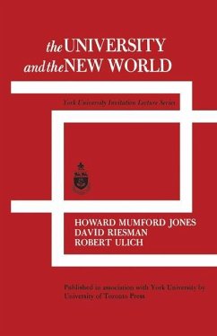 The University and the New World (eBook, PDF) - Jones, Howard; Riesman, David; Ulich, Robert