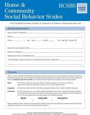 Home and Community Social Behavior Scales Rating Form