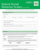 School Social Behavior Scales Rating Form