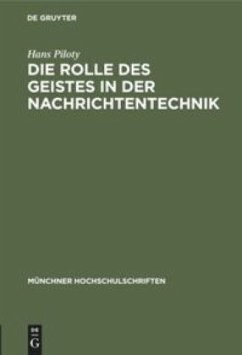 Cover Die Rolle des Geistes in der Nachrichtentechnik
