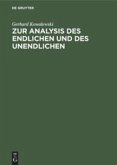 Zur Analysis des Endlichen und des Unendlichen