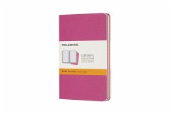Cover Moleskine Cahier Pocket/A6, 3er Set, Liniert, Kinetisches Pink