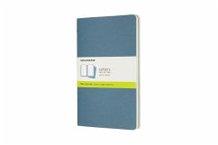 Moleskine Cahier Large/A5, 3er Set, Blanko, Lebhaftes Blau