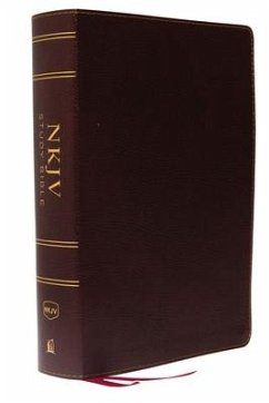 NKJV Study Bible, Bonded Leather, Burgundy, Full-Color, Red Letter Edition, Indexed, Comfort Print - Thomas Nelson