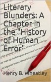 Literary Blunders: A Chapter in the "History of Human Error" (eBook, ePUB)